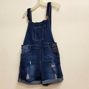 Distressed Shortalls XXL Juniors
